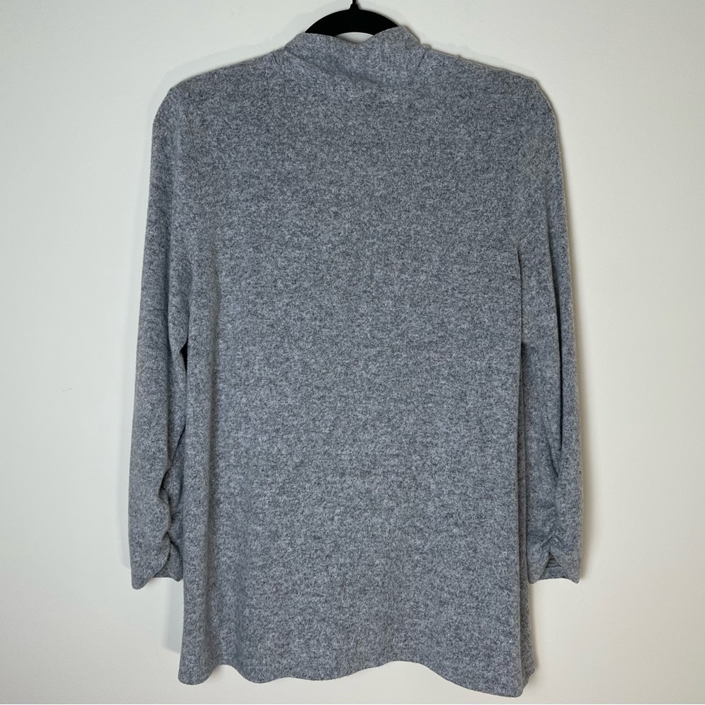 Apt. 9 | Petite Heather Gray Open Front Cardigan | PL - Picture 2 of 7